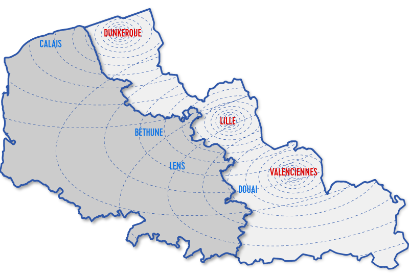 carte département 59 et 62